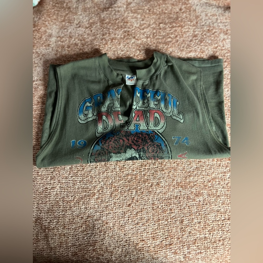 Vintage greatful dead cutoff tee